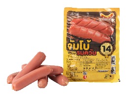 ไส้กรอกจัมโบ้รมควัน (14ชิ้น) ตรา แหลมทอง